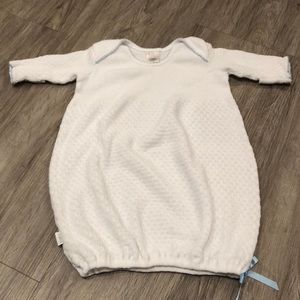 Baptism gown with light blue trim baby boy